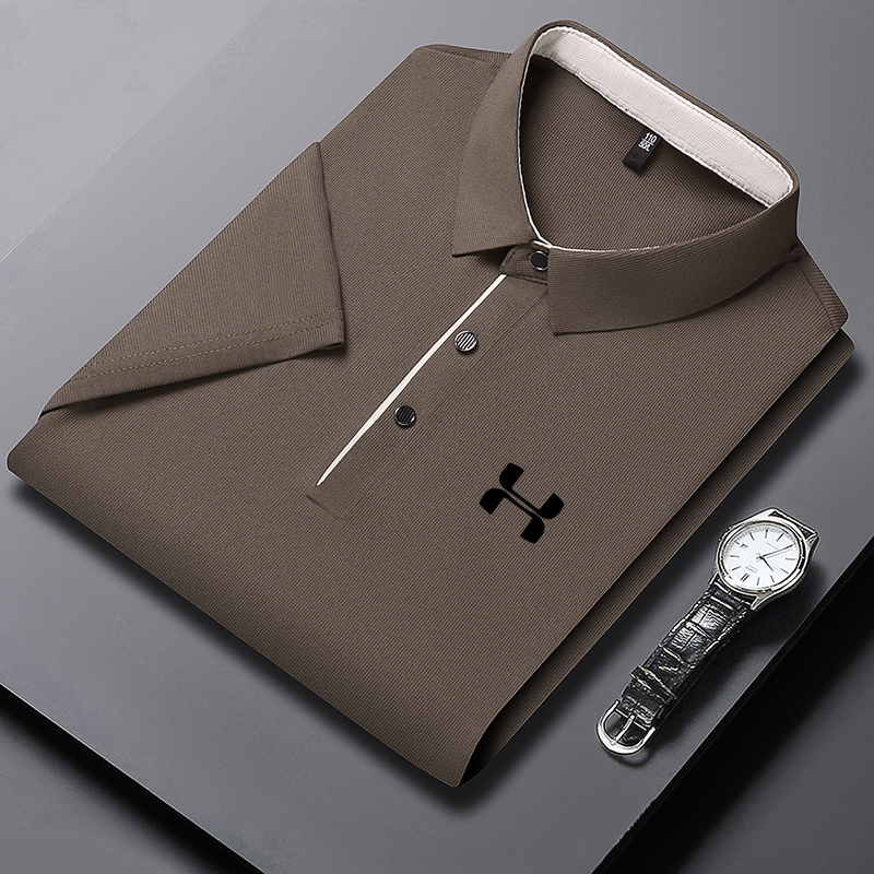 Men's Solid Color Short Sleeve - Polo Shirt Pique บทวิจารณ์และราคา