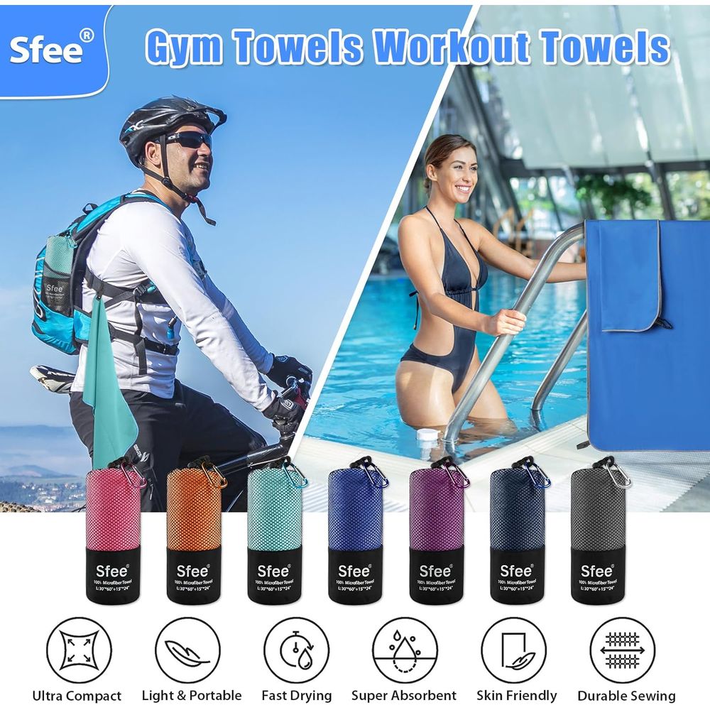 Compact Large Absorbent Travel - Beach Towel Large บทวิจารณ์และราคา