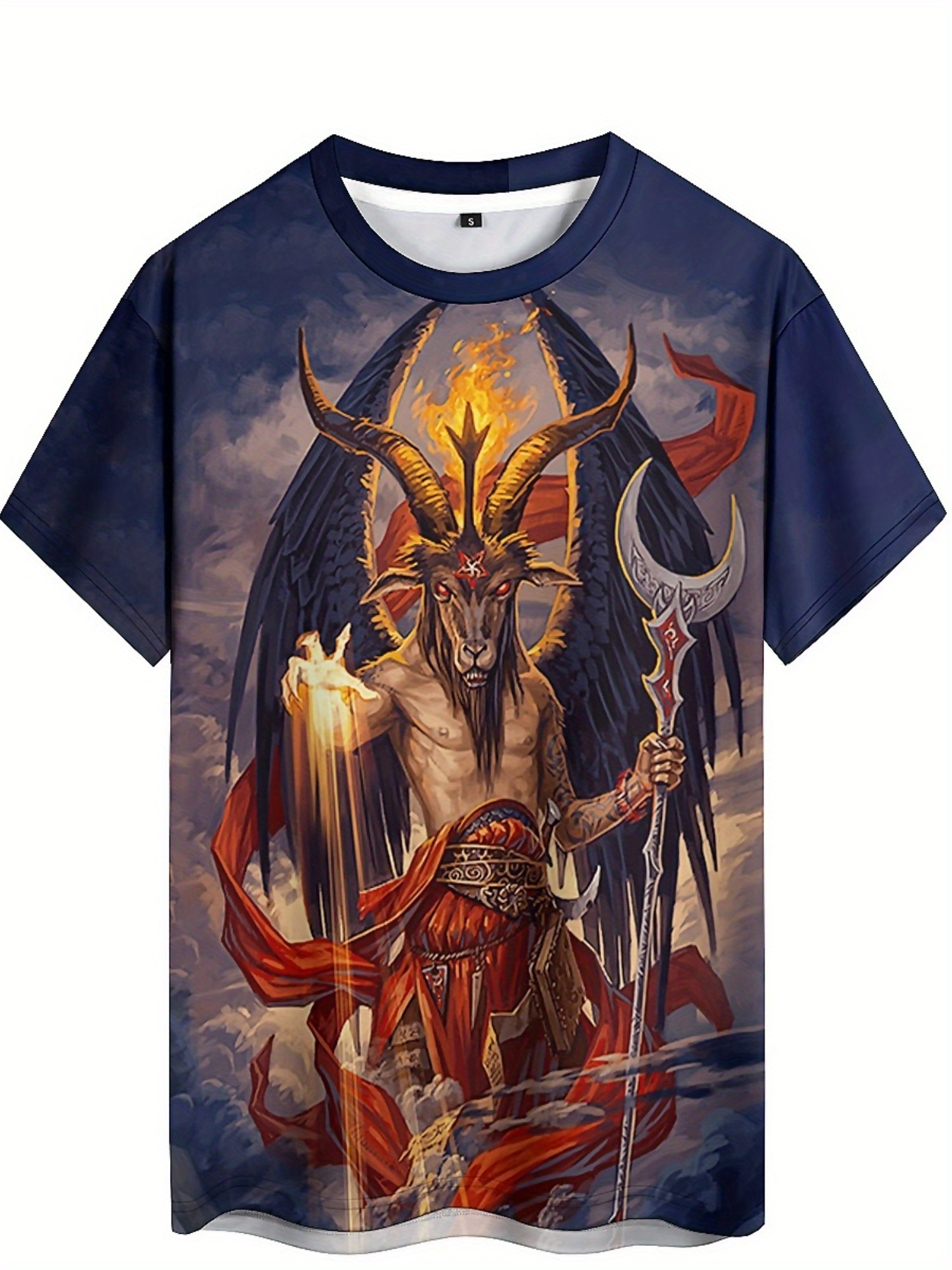 Men's 3D Demon Print T-Shirt | - Tee Graphic Print บทวิจารณ์และราคา