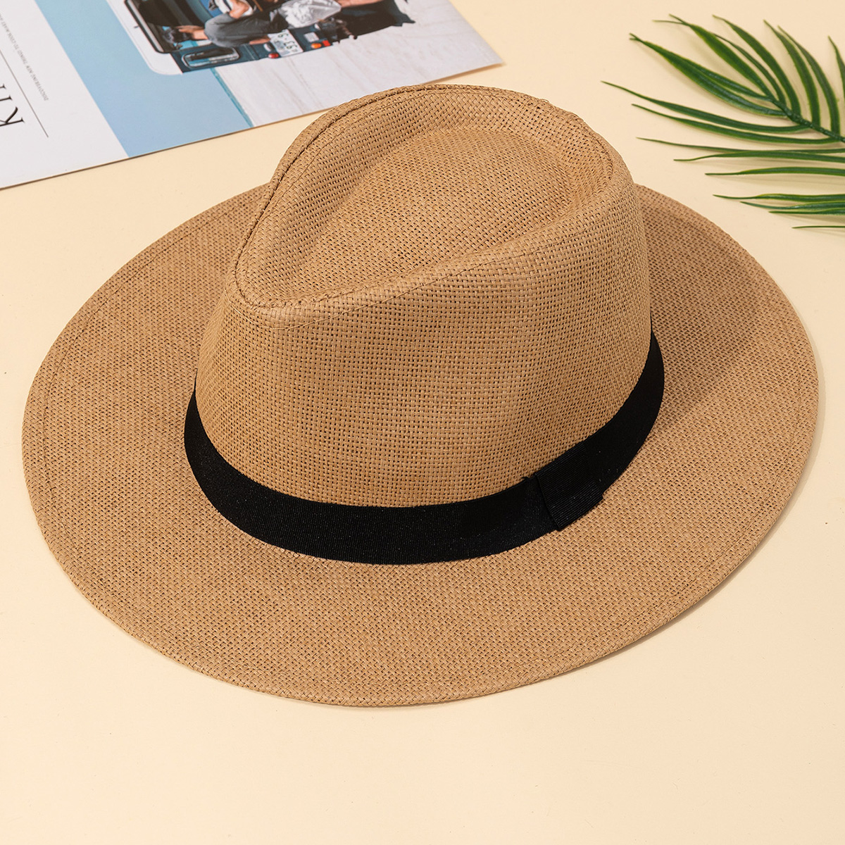 Hat, male, summer vacation, be - Bucket Hat Straw บทวิจารณ์และราคา