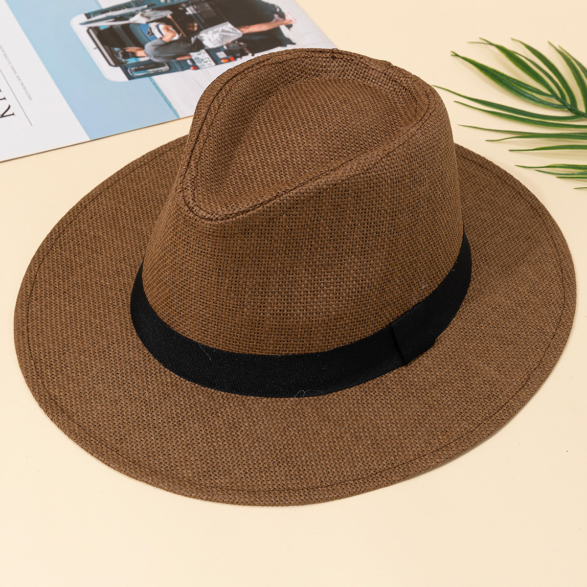 Hat, male, summer vacation, be - Bucket Hat Straw บทวิจารณ์และราคา
