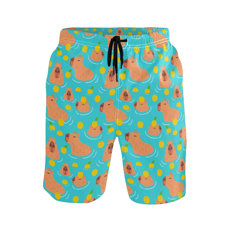 Cartoon Animal 3d Print Capyba - Trunks Board Surf บทวิจารณ์และราคา