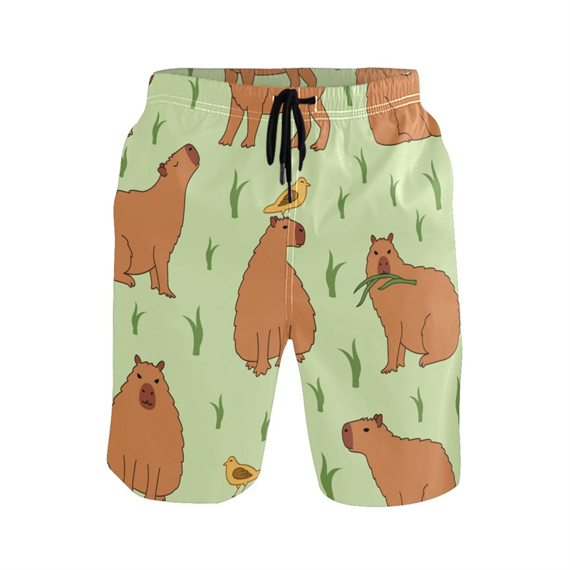 Cartoon Animal 3d Print Capyba - Trunks Board Surf บทวิจารณ์และราคา