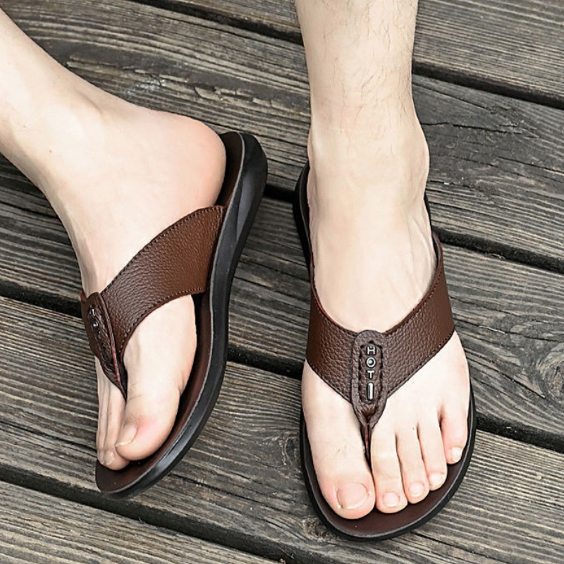 Hot Sale Men's Flip Flops High - Flip Flop Leather Men บทวิจารณ์และราคา