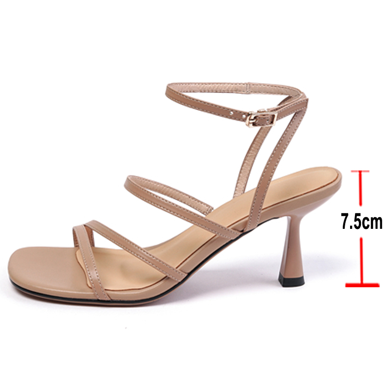 Meotina Sandals Women Shoes Sq - Casual Sandal Leather บทวิจารณ์และราคา
