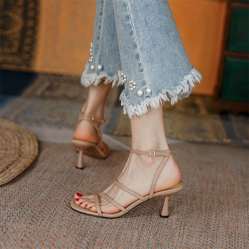 Meotina Sandals Women Shoes Sq - Casual Sandal Leather บทวิจารณ์และราคา