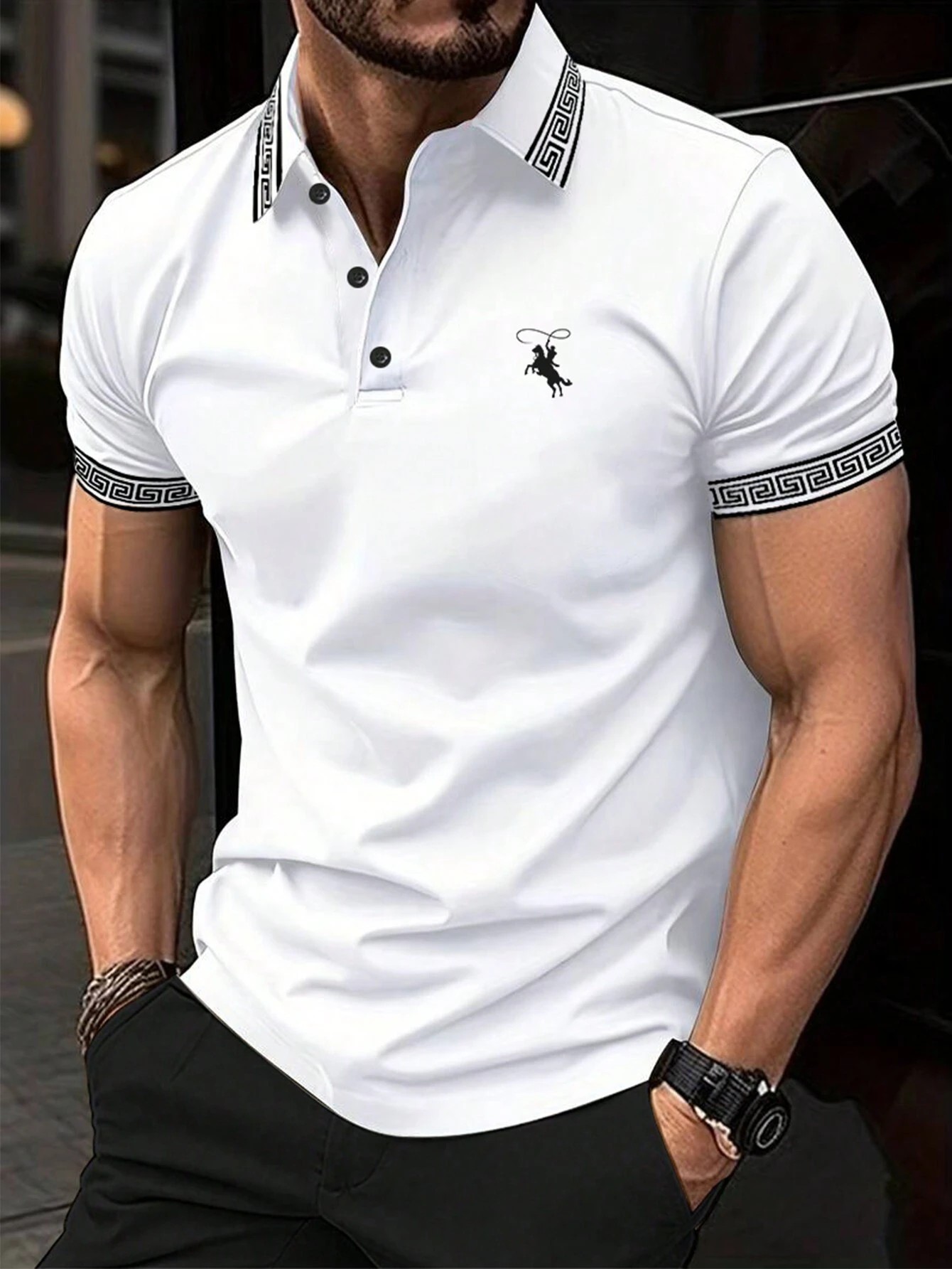 The new men's short-sleeved PO - Polo Shirt Pique บทวิจารณ์และราคา