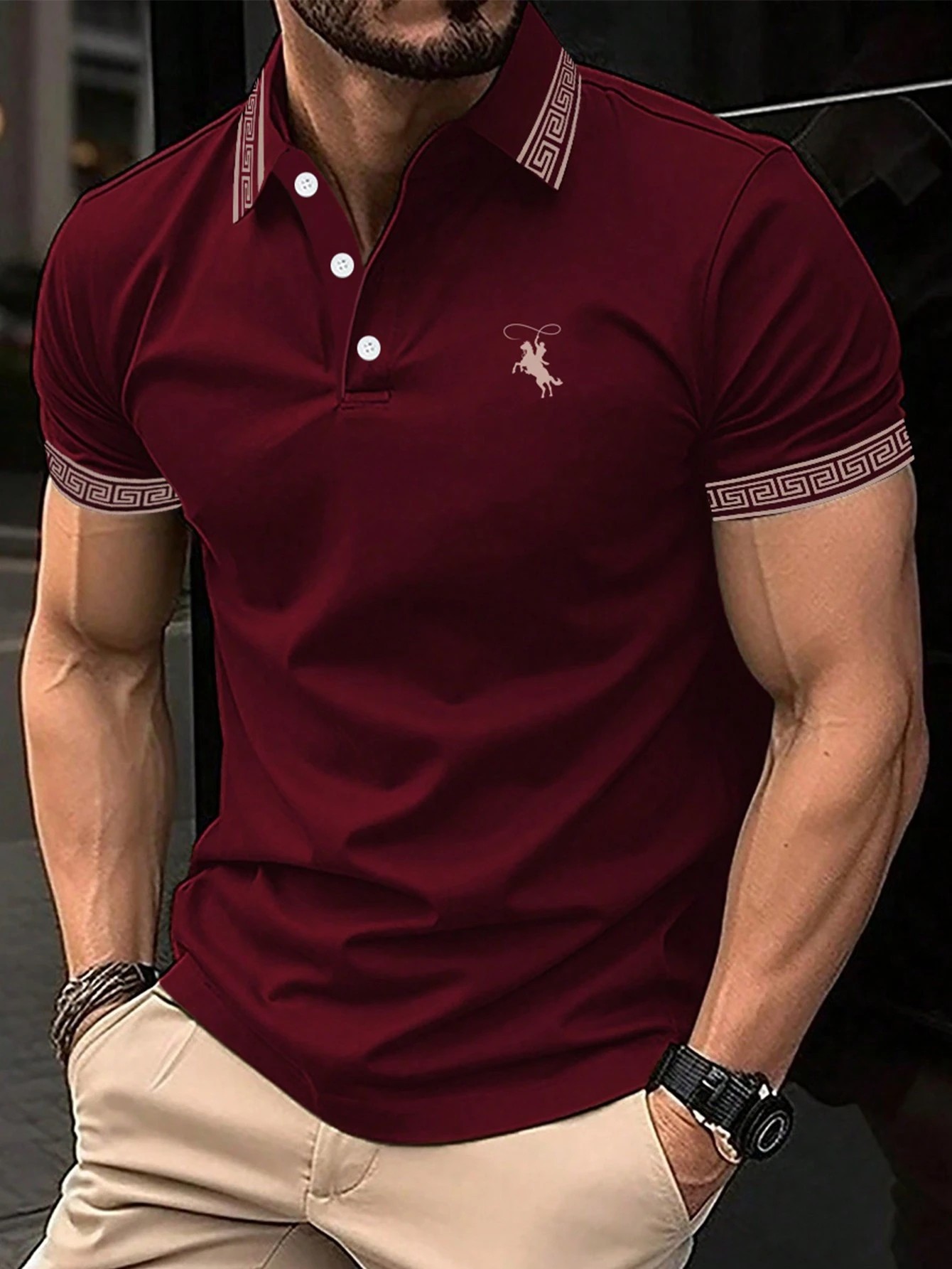 The new men's short-sleeved PO - Polo Shirt Pique บทวิจารณ์และราคา