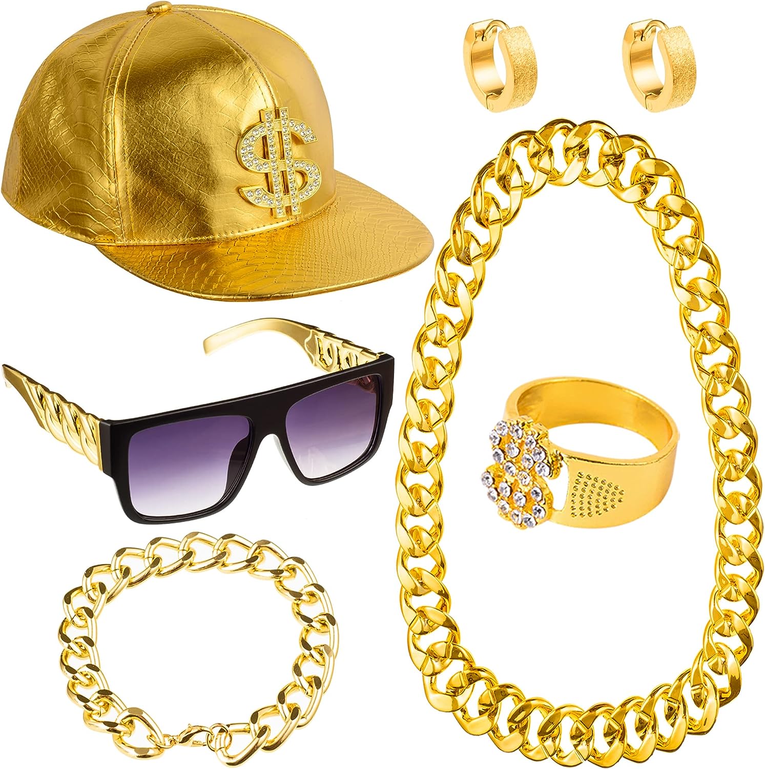 PESENAR 80s 90sHip Hop Costume - Sunglass Retainer Cord บทวิจารณ์และราคา