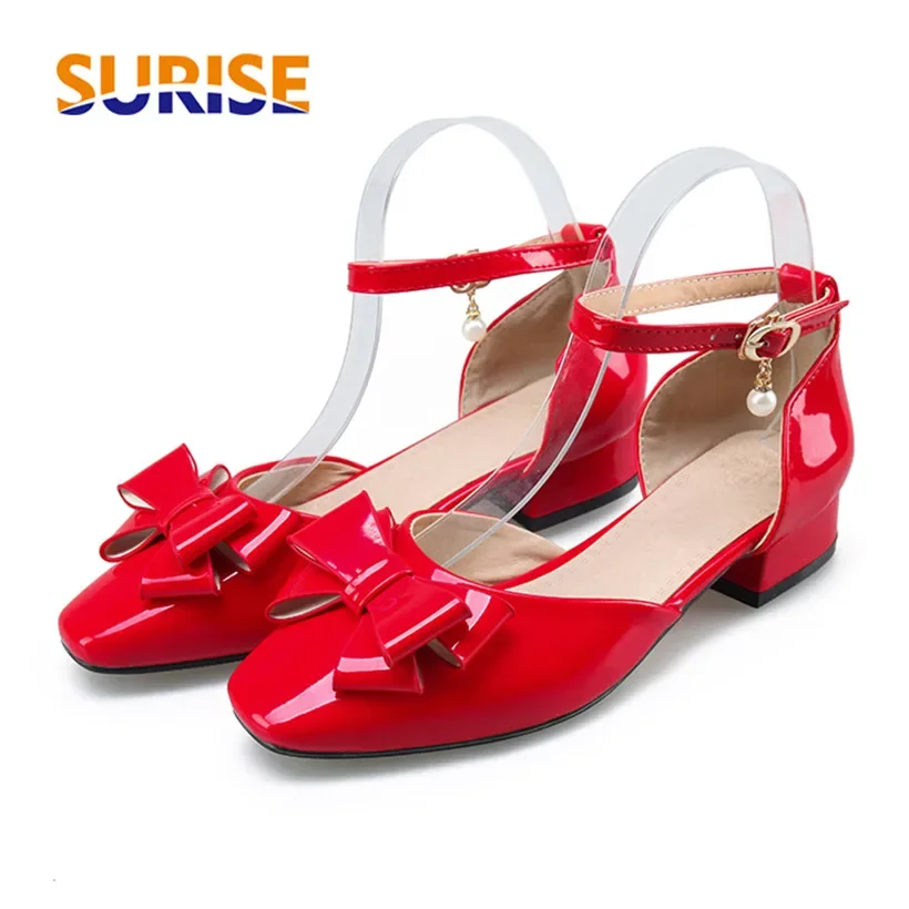 Big Size Women Bowtie Pumps Ro - Casual Sandal Leather บทวิจารณ์และราคา