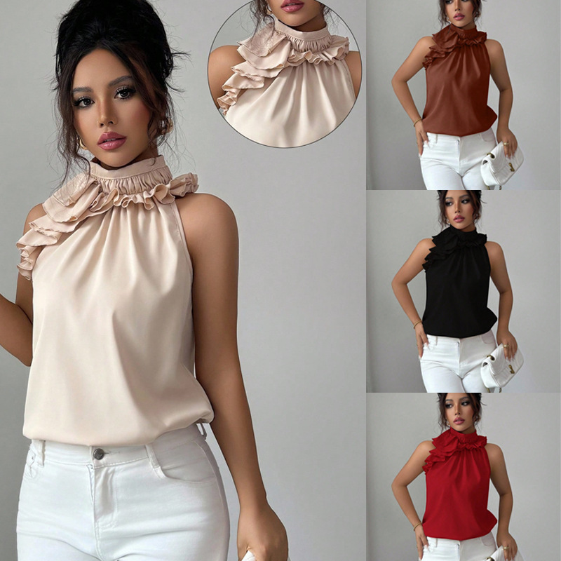Summer New Women Blouses Fashi - Shirt Camp Collar บทวิจารณ์และราคา